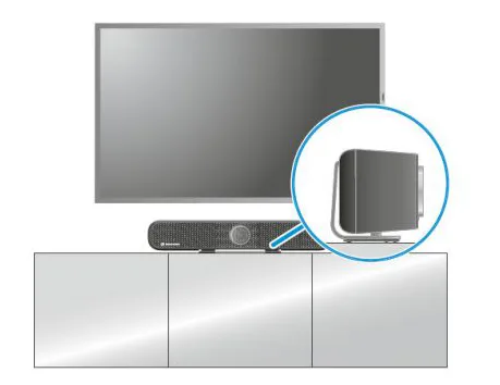 Đặt Sennheiser TeamConnect Bar S trên bàn