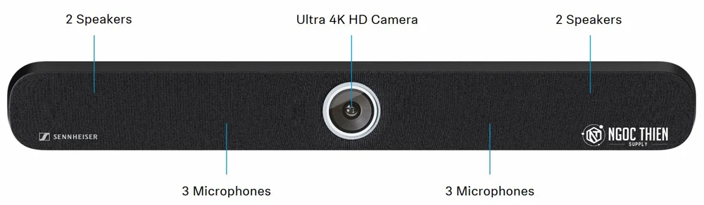 Mặt trước camera hội nghị Sennheiser TeamConnect Bar M
