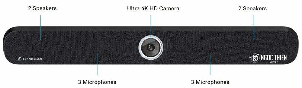 Mặt trước camera hội nghị Sennheiser TeamConnect Bar M