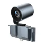 Camera Yealink MB-Camera-6X với thân máy hình trụ gắn trên mô-đun kết nối chuyên dụng.