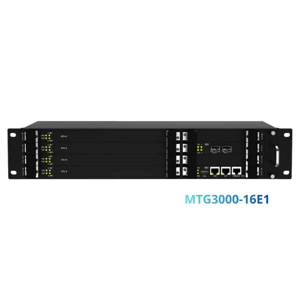 Gateway VoIP kỹ thuật số Dinstar MTG3000-16E1 | Hỗ trợ 16 cổng E1/T1