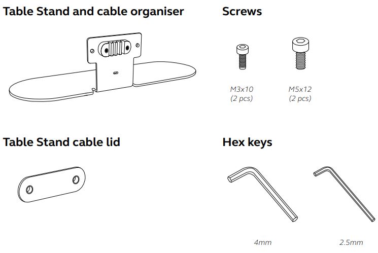 Quy cách đóng gói Jabra PanaCast 50 Table Stand