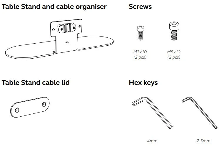 Quy cách đóng gói Jabra PanaCast 50 Table Stand