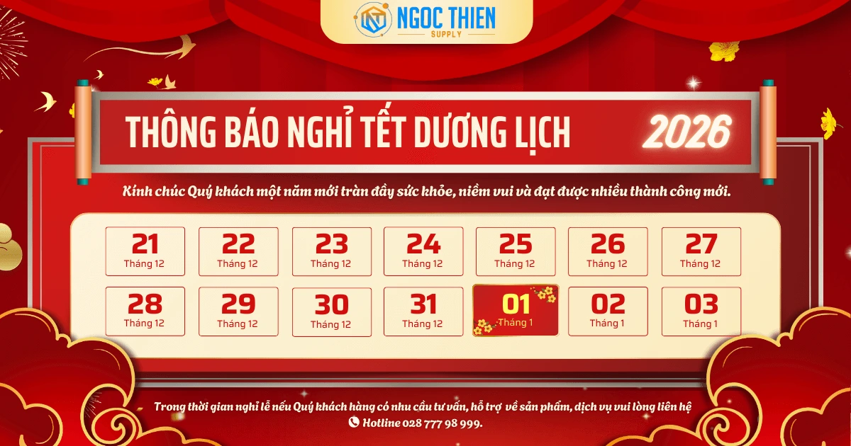 Thông báo lịch nghỉ Tết Dương Lịch 2026