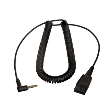 Jabra PC cord, QD to 1x3.5mm, Coiled, 2 meters