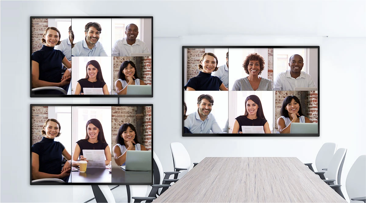 AVer Smart Composition để nắm bắt chính xác hình ảnh của những người tham gia và trình bày theo các bố cục khác nhau