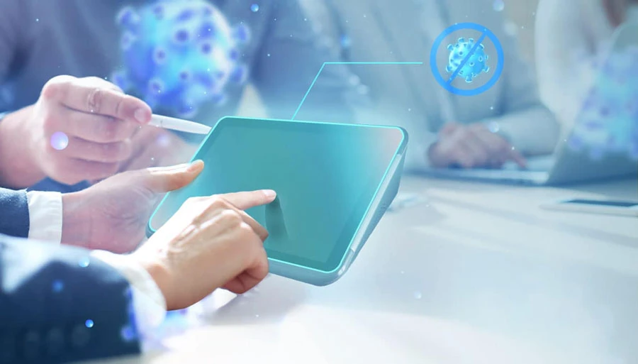 Màn hình cảm ứng kháng khuẩn giúp mọi người an toàn