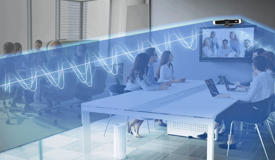 Họp trực tuyến không gián đoạn với hàng rào âm thanh của AVer