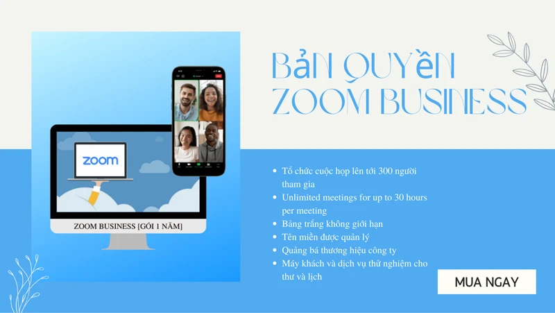 Cách mua bản quyền Zoom Business