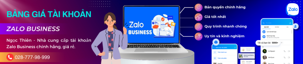 Bảng giá tài khoản Zlao Business