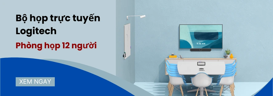 Bộ họp trực tuyến Logitech cho phòng họp 12 người