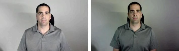 Thử nghiệm 3: Thử nghiệm chiếu sáng bên (BRIO so với Camera iMac)