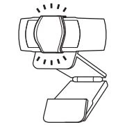 Gắn nó vào mặt trước của webcam, trực tiếp qua trung tâm.