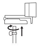 Giữ chặt webcam trên giá ba chân của bạn bằng cách vặn nó vào sợi ¼ inch.