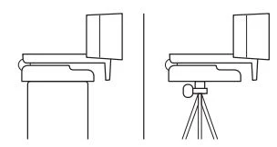 Đặt webcam của bạn cùng với giá ba chân ở bất kỳ đâu bạn muốn đến vị trí tốt nhất để tạo khung hình cho chính mình.
