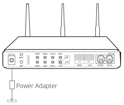 Kết nối bộ đổi nguồn với giắc cắm nguồn (Tất cả các kiểu máy).