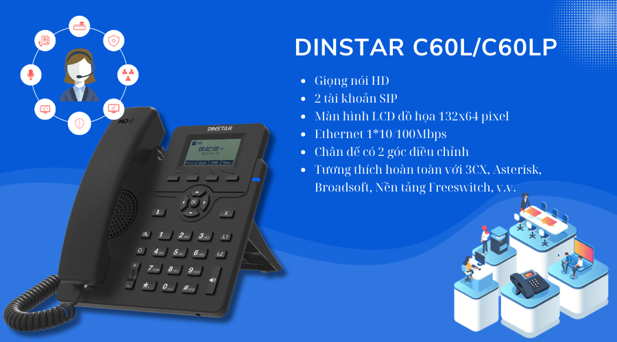 Đặc điểm nổi bật của Dinstar C60L/C60LP