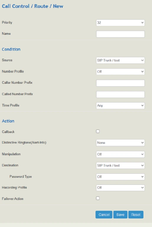 Định cấu hình quy tắc gửi đi/vào