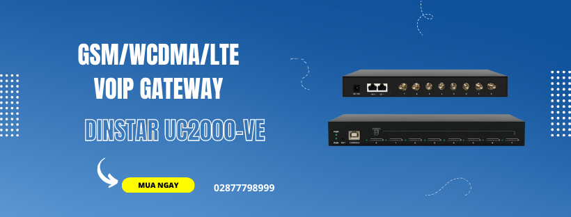 Dinstar UC2000-VE GSM/WCDMA/LTE VoIP Gateway