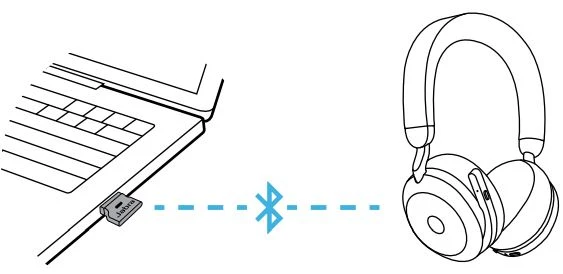 Cách kết nối tai nghe Jabra Evolve2 75 