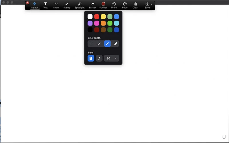 bảng trắng trên Zoom