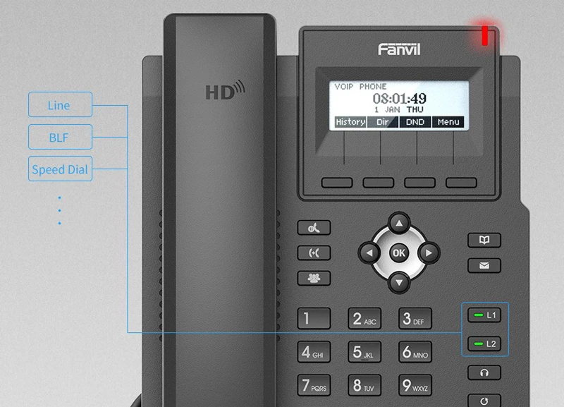 Khả năng mở rộng cao với phím DSS