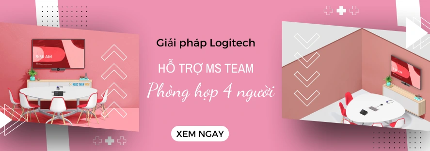Giải pháp Logitech cho phòng họp 4 người hỗ trợ MS Team