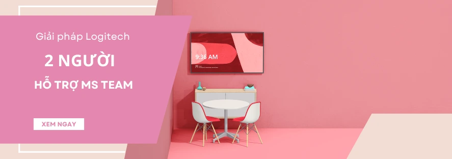 Giải pháp Logitech cho phòng họp 2 người hỗ trợ MS Team