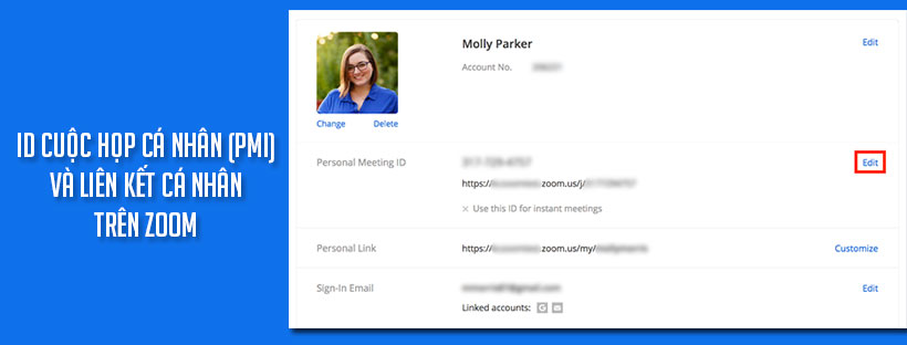 ID cuộc họp cá nhân (PMI) và liên kết cá nhân trên Zoom