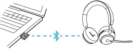 Cách kết nối tai nghe Jabra Evolve2 65