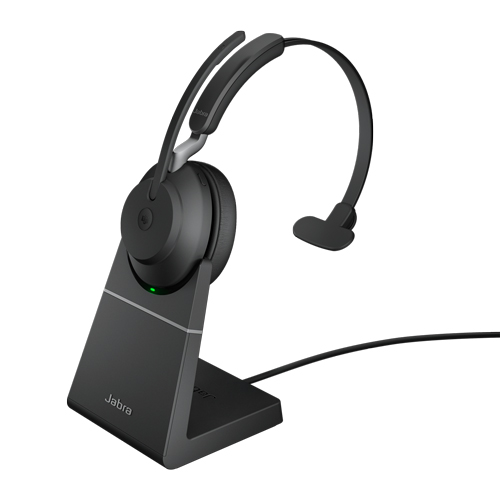 Tai nghe Jabra Evolve2 65 USB-A MS Mono with Charging Stand - Black | 26599-899-989