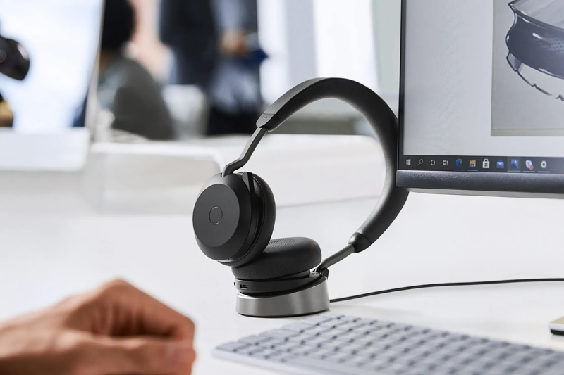 Tai nghe Jabra Evolve2 75 - USB-A MS Teams with Charging Stand
