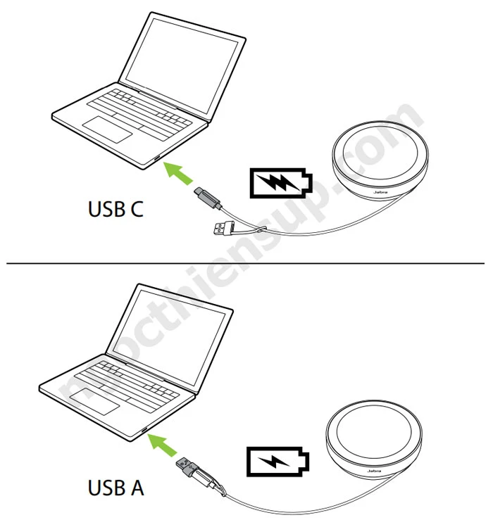 Cách sạc loa hội nghị Jabra Speak2 75