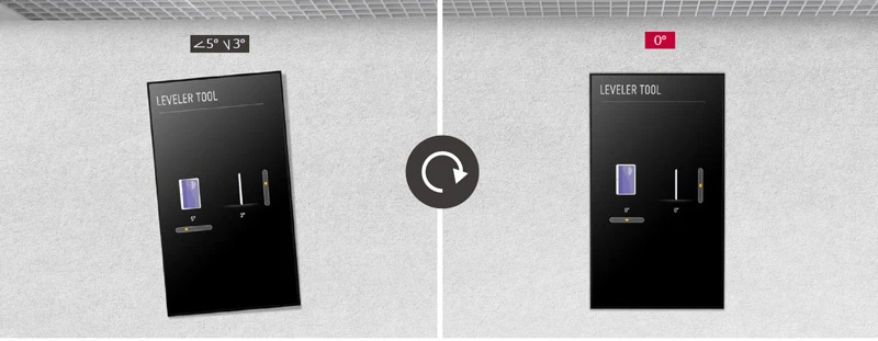 Cài đặt chính xác bằng công cụ Leveler