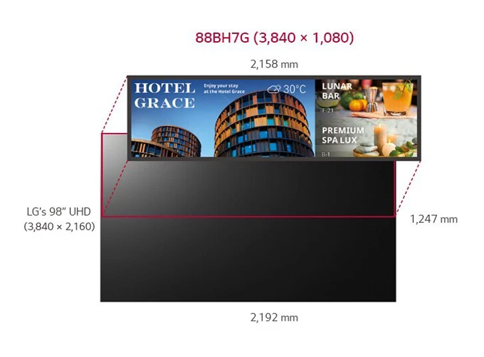 Chất lượng hình ảnh cao (3.840 × 1.080)