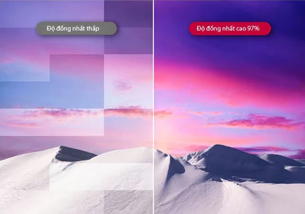 Chất lượng hình ảnh đồng nhất