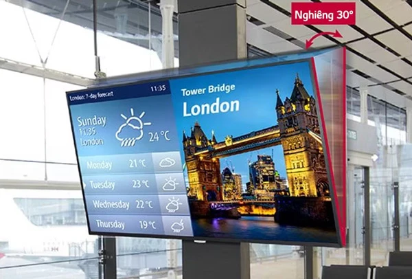 Lắp đặt nghiêng 30 độ