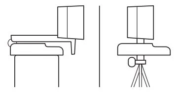 Đặt webcam của bạn cùng với giá ba chân ở bất kỳ đâu bạn muốn đến vị trí tốt nhất để tạo khung hình cho chính mình.