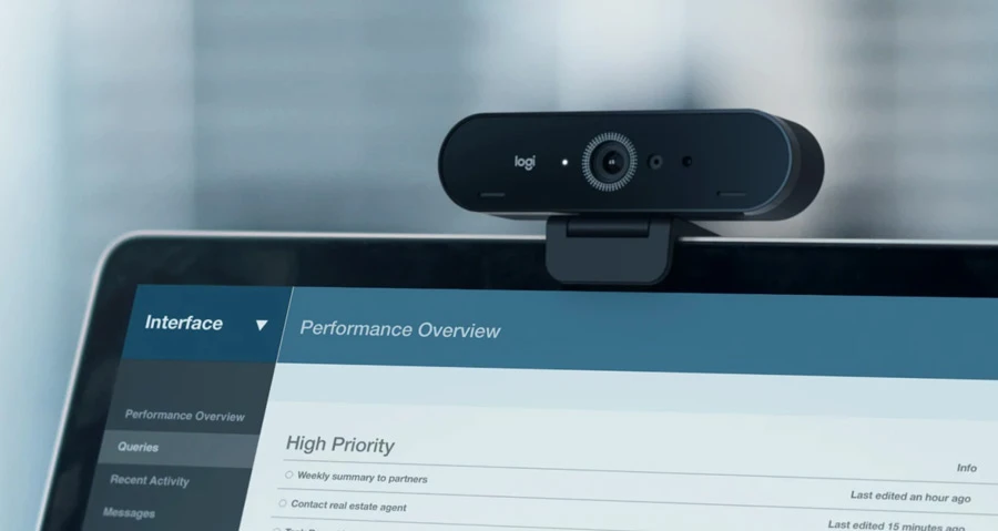 Webcam họp trực tuyến giá rẻ: Logitech Brio