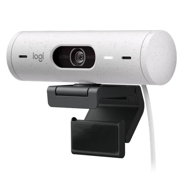 Webcam hội nghị Logitech Brio 500 - Màu Off-white (Trắng nhạt)