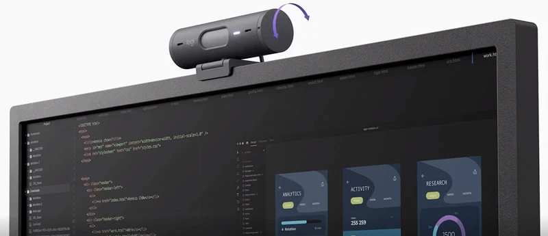 Logitech Brio 505 - Màn che ống kính gắn kèm