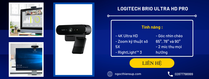 Logitech Brio Ultra HD Pro - Webcam cho máy tính bàn