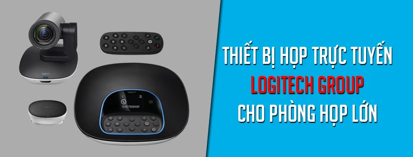 Thiết bị họp trực tuyến Logitech GROUP cho phòng họp lớn