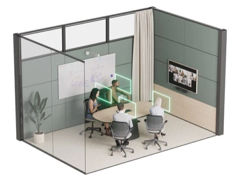 Cắt hình ảnh trên từng người tham gia cuộc họp.