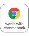 Sản phẩm này hoạt động với các thiết bị có khả năng chạy phiên bản ChromeOS mới nhất và đã được chứng nhận đáp ứng các tiêu chuẩn tương thích của Google. Chromebook và huy hiệu Hoạt động với Chromebook là các nhãn hiệu của Google LLC.