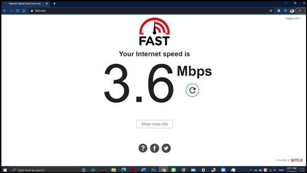 Cách khắc phục lỗi 5003 trên Zoom - Khắc phục #3: Kiểm tra kết nối Internet