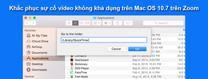 Khắc phục sự cố video không khả dụng trên Mac OS 10.7 trên Zoom