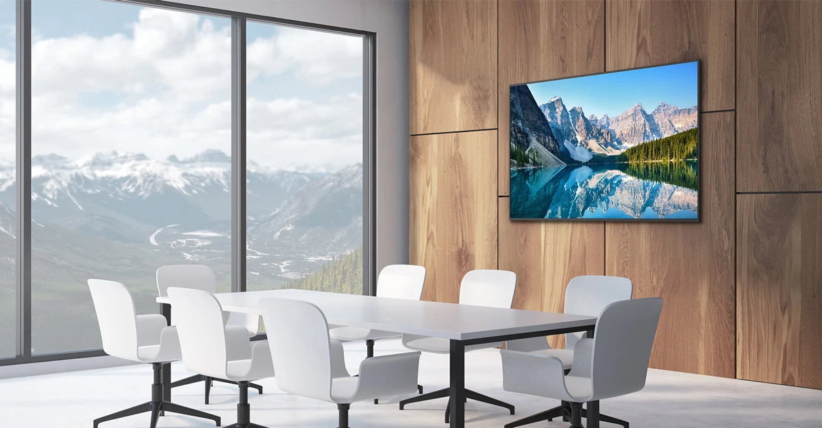Chinh phục không gian trong những phòng họp lớn. Ngay cả ở những địa điểm có kích thước bằng phòng họp, MAXHUB Digital Signage đảm bảo sự tương tác với các tính năng như khả năng BYOD không dây.