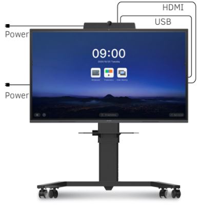 Maxhub UC S10 Pro All-in-One Video Collaboration Bar Với giao diện của màn hình tương tác trên một thiết kế nhỏ gọn.