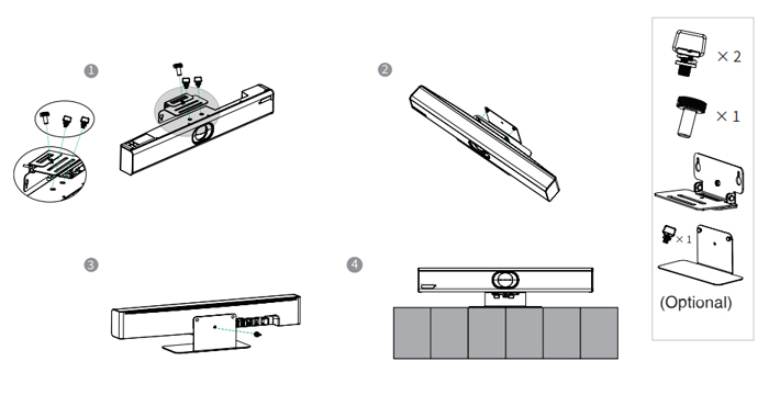 Gắn trên mặt bàn (Mount on the Tabletop Mount)